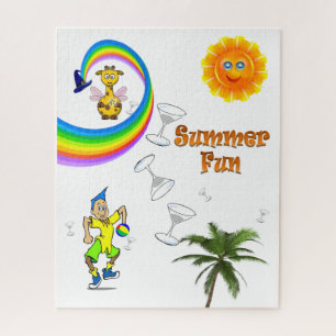 Puzzles Beach Amusement Rainbow Giraffe