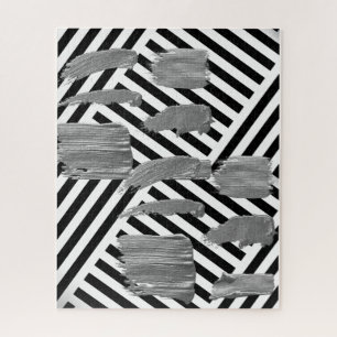 Puzzles Blanc et Noir Bande Argent