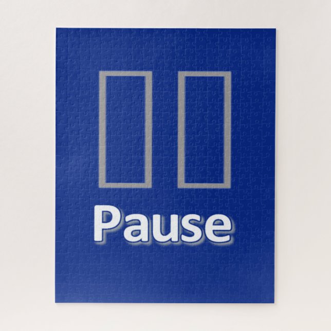 Puzzles Blue Pause  (Vertical)