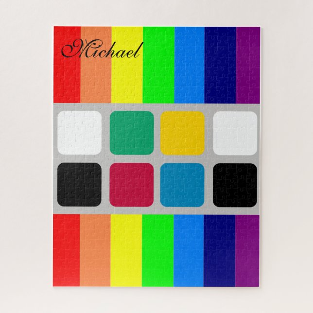 Puzzles Bright Colourful Colours Pattern (Vertical)