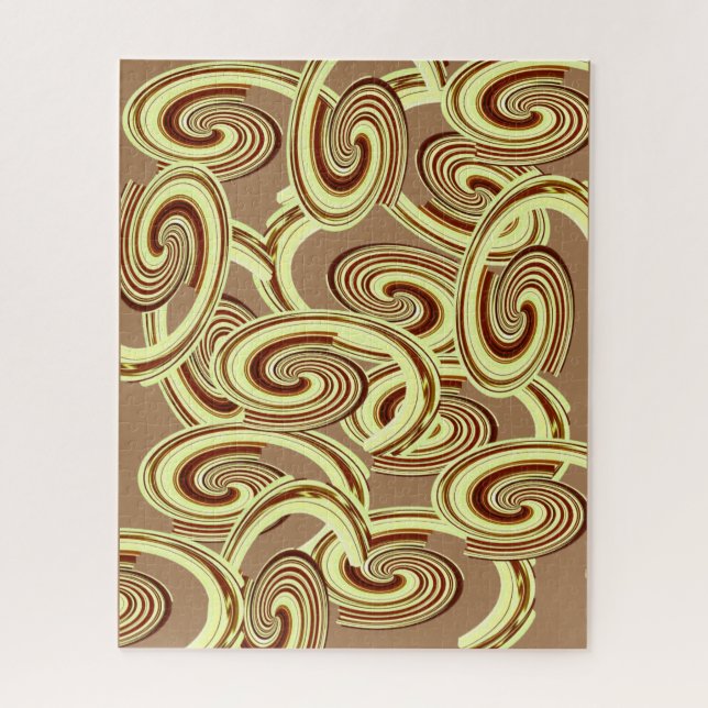 Puzzles Brown Motif (Vertical)