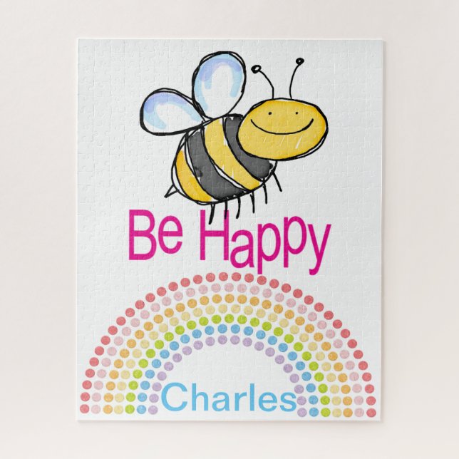 Puzzles Bumblebee Rainbow Soyez heureux (Vertical)