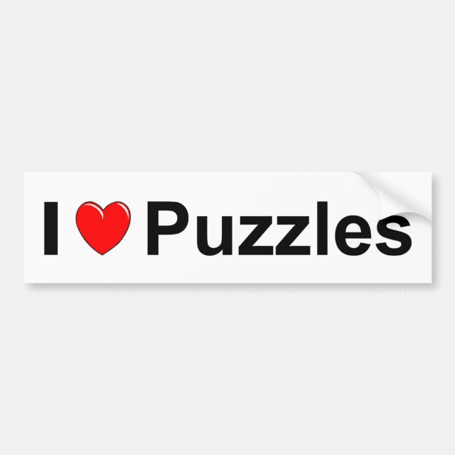 Puzzles Bumper Sticker (Front)