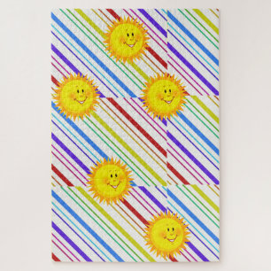 Puzzles Challenging Sun Stripe Colourful