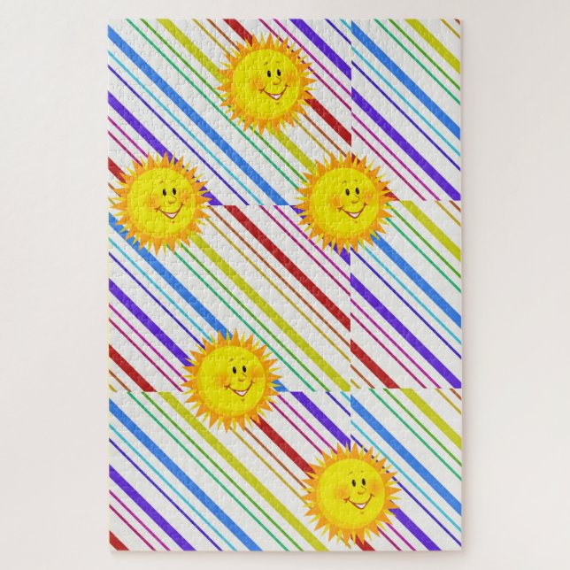 Puzzles Challenging Sun Stripe Colourful  (Vertical)