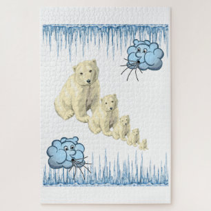 Puzzles Challenging White Polar Bear 
