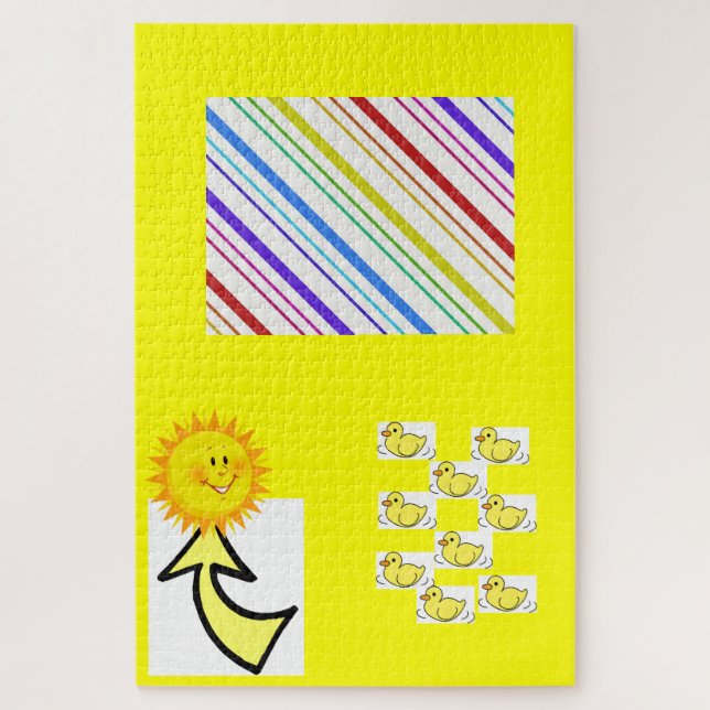 Puzzles Challenging Yellow Ducks Sun Arrow  (Vertical)