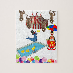 Puzzles Clowns de singe Circus Seal Balloons
