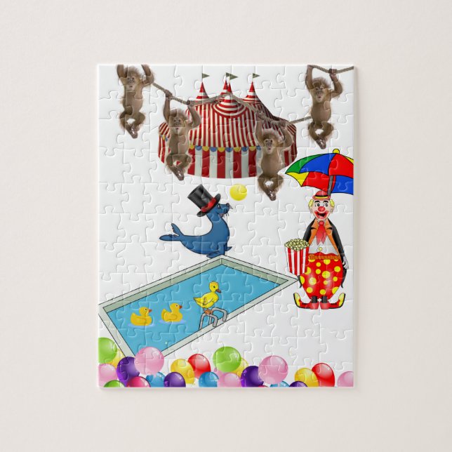 Puzzles Clowns de singe Circus Seal Balloons (Vertical)