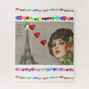 Puzzles Coeurs de pingouins heureux Valentin