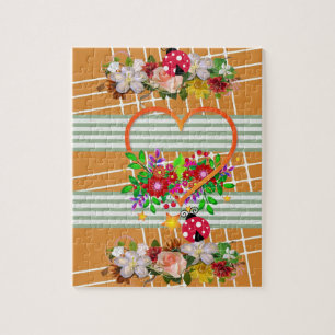 Puzzles Coeurs Floraux Ladybug