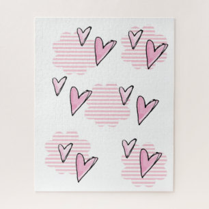 Puzzles Coeurs Roses Saint Valentin