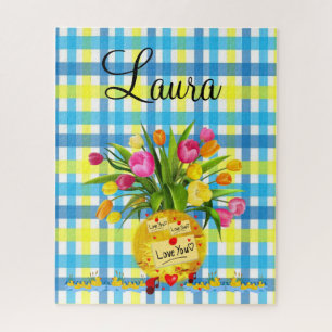 Puzzles Colorés Canard Floral Plaid