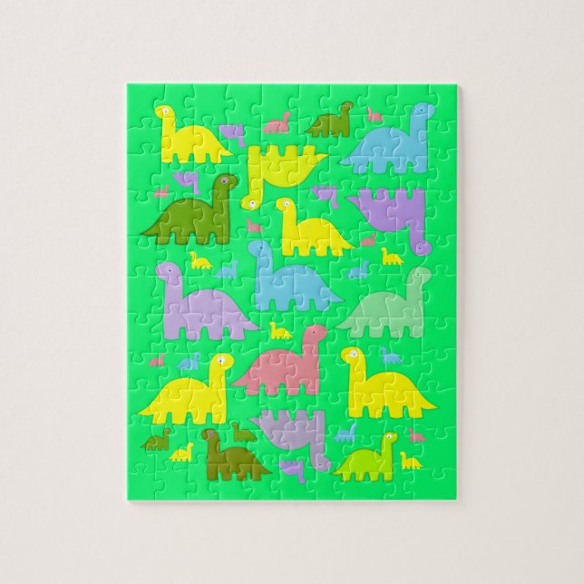 Puzzles Colourful Dinosaurs (Vertical)