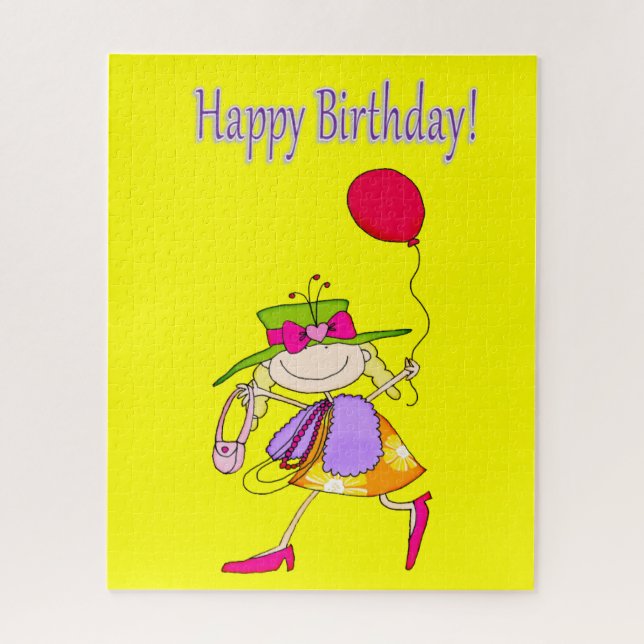 Puzzles Colourful Happy Birthday Friends Family (Vertical)
