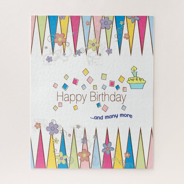 Puzzles Colourful Happy Birthday Friends Family (Vertical)