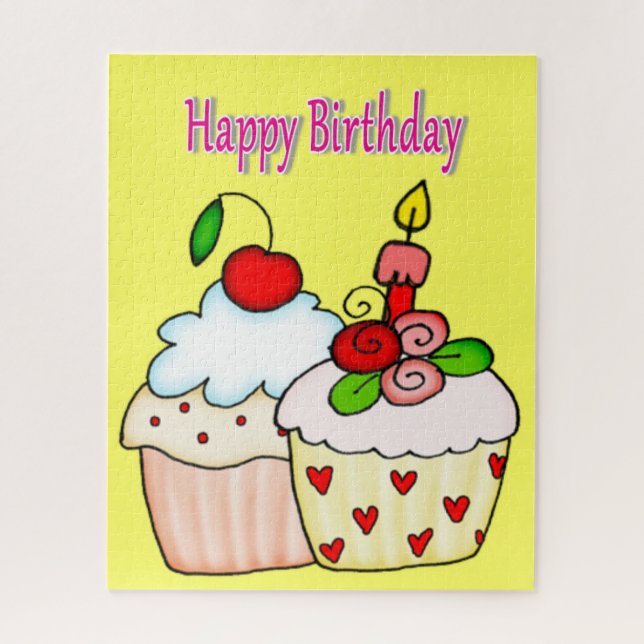 Puzzles Colourful Happy Birthday Friends Family (Vertical)
