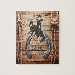 Puzzles corde bois Cowboy Horse Saddle