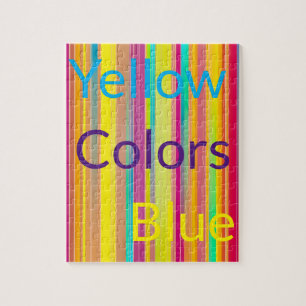 Puzzles Couleurs Bleu Jaune Bright Stripe