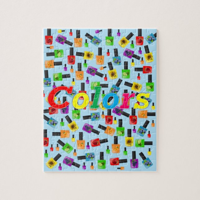 Puzzles Couleurs Fruit Nail polonais (Vertical)