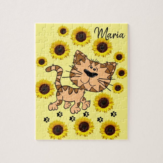 Puzzles de chat tournesol (Vertical)