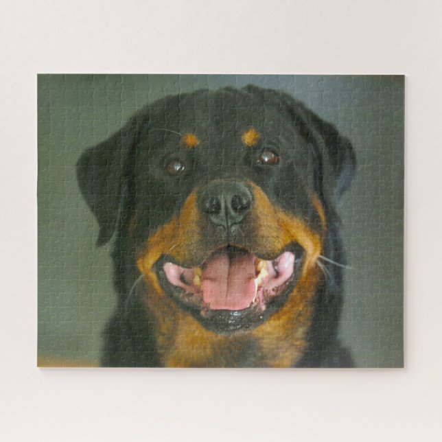 Puzzles de chien Rottweiler. (Horizontal)