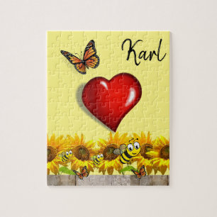Puzzles de papillon de tournesol Bumblebee