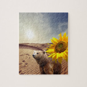 Puzzles de tournesol Ours Floral