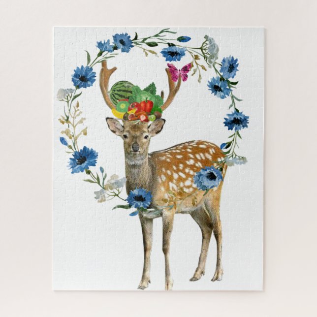 Puzzles Deer Floral Fruit (Vertical)