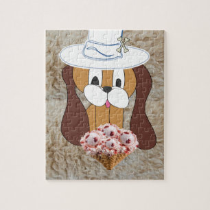 Puzzles Dog Strawberry Ice Cream