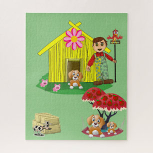 Puzzles Farmer Cow Pigs Farmhouse