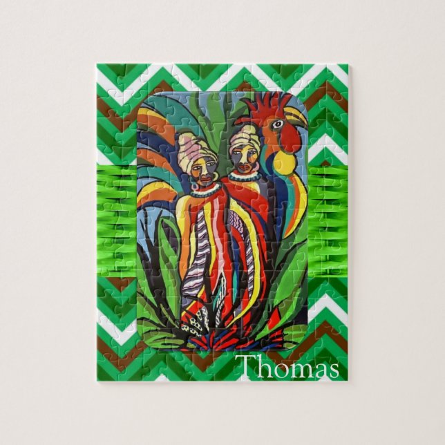 Puzzles Femmes Africaines Perroquets (Vertical)