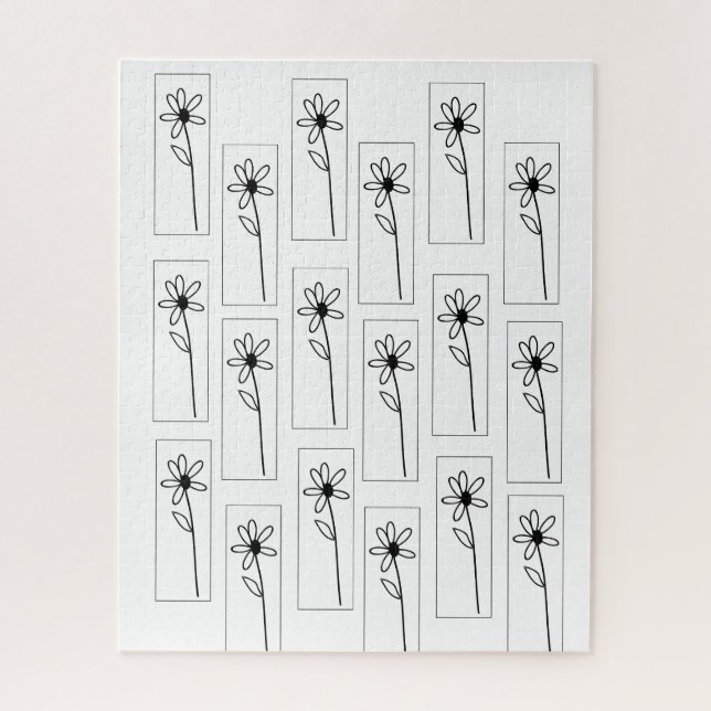 Puzzles Fleurs noires (Vertical)