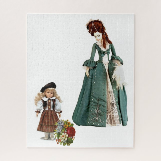 Puzzles Floral Victorien Femme & Enfant (Vertical)