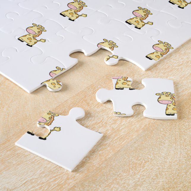 Puzzles Giraffe Jaune Joyeux anniversaire (Côté)
