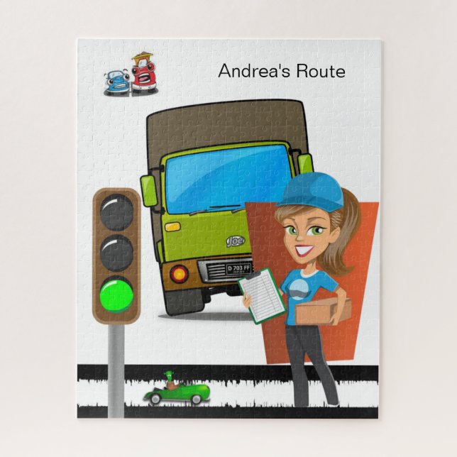 Puzzles Girl Truck Driver (Vertical)