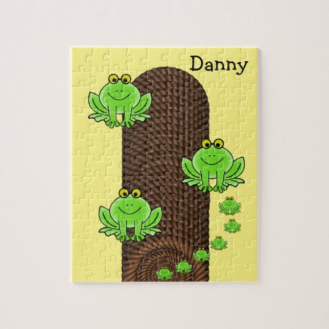 Puzzles Green Frogs Rope Yellow (Vertical)