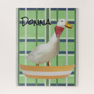 Puzzles Green Plaid Duck Vintage