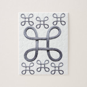 Puzzles Grey Rope White