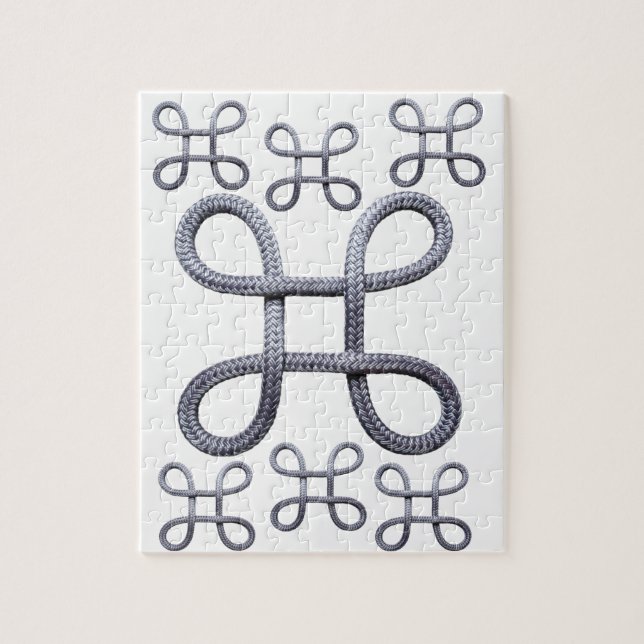 Puzzles Gris corde Blanc (Vertical)