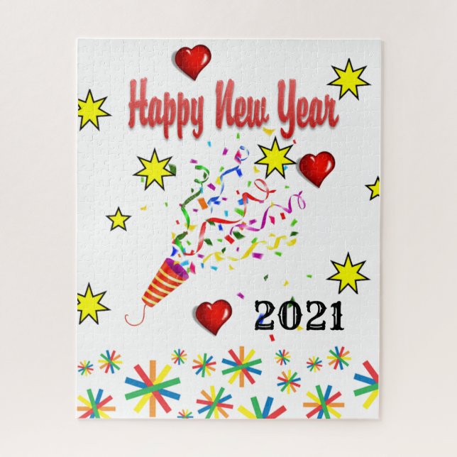Puzzles Happy New Year 2021 (Vertical)