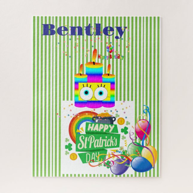 Puzzles Happy St. Patrick's Day Happy Birthday (Vertical)