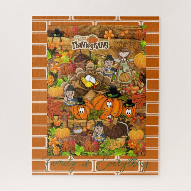 Puzzles Happy Thanksgiving Day (Vertical)