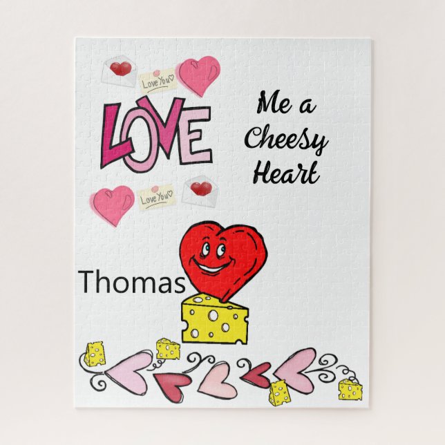 Puzzles Hearts Cheese Cheesy  (Vertical)