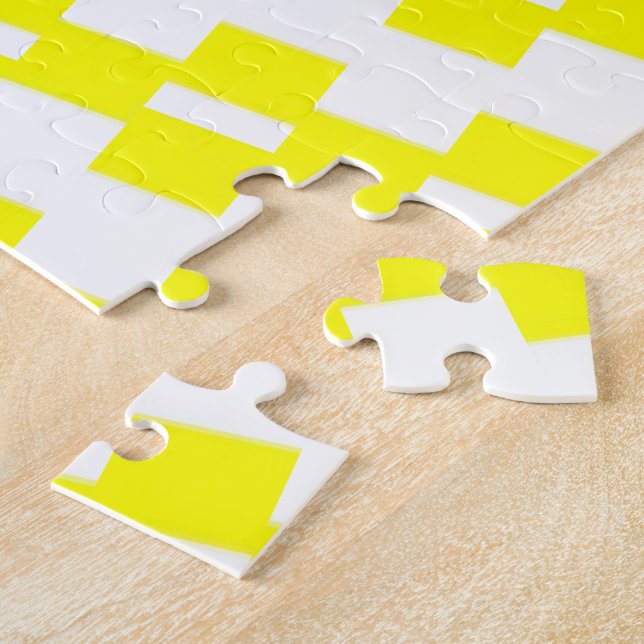 Puzzles Jaune et Rayure Blanche  (Côté)