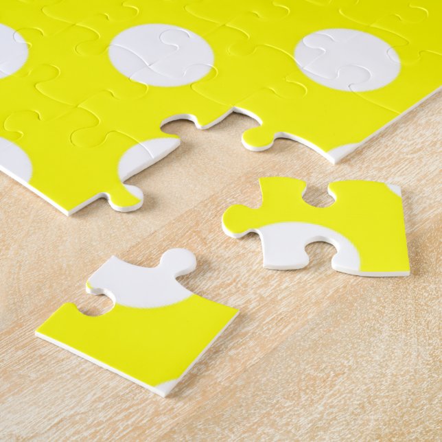 Puzzles Jaune Polkadot Joyeux anniversaire (Côté)