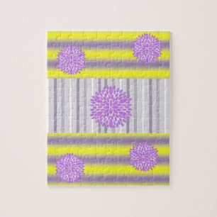 Puzzles Jaune Violet Fleurs pourpres Fraîches