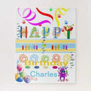 Puzzles Joyeux Anniversaire Lunettes de vue Ballon