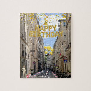 Puzzles Joyeux Anniversaire Paris France Femme Flo