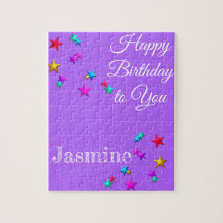Puzzles Joyeux Anniversaire Violet Étoiles
